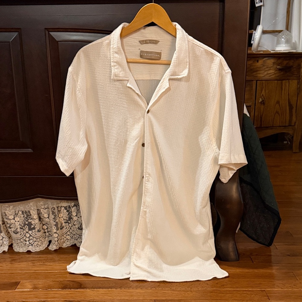 Men's Cream Button Down Shirt